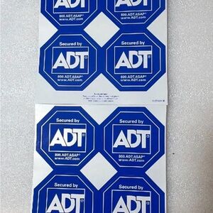 ADT Security Window Stickers Decals 2 Sheets of 4 8 in total 2” across